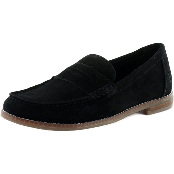 Hush Puppies Shoes - Hush Puppies Wren Loafer Black Suede 8.5
